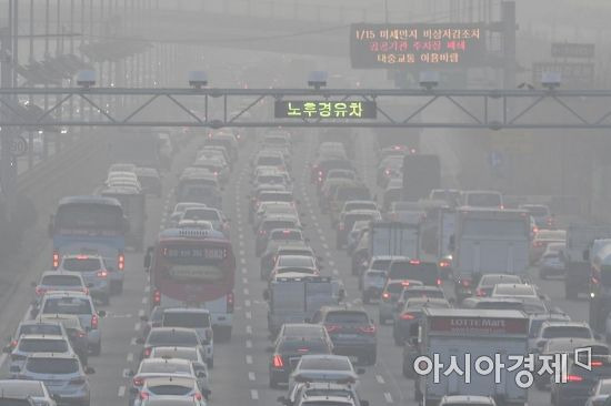 수도권 노후 경유차 단속 [아시아경제 자료사진]