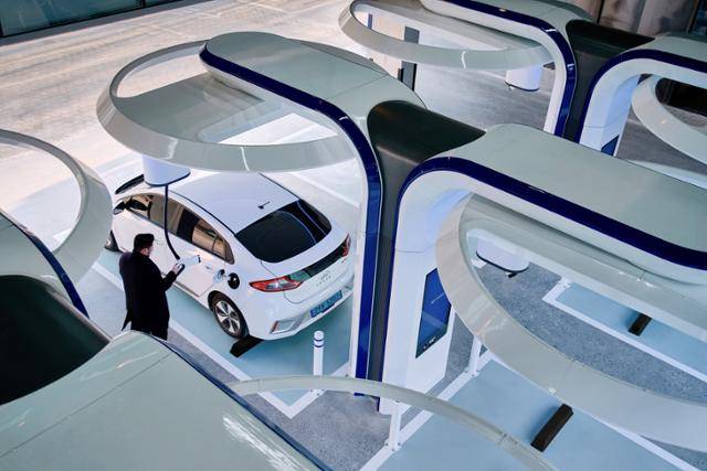 서울 강동구 길동에 설치된 전기차 충전소인 '현대 EV 스테이션 강동'. 현대자동차 제공