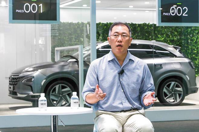 2018 상하이 CES에 참석한 정의선 현대자동차 회장 /사진제공=현대차그룹