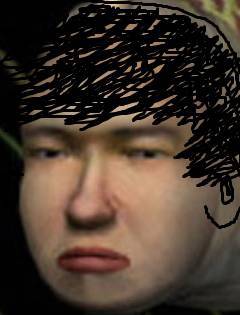 (머리카락을 그려넣어 보았다...음.. 못 생겼군..)