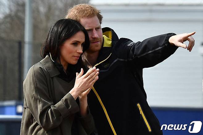영국 해리 왕자와 메건 마클 왕자비 © AFP=뉴스1