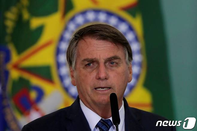 브라질의 자이르 보우소나르 대통령© 로이터=뉴스1