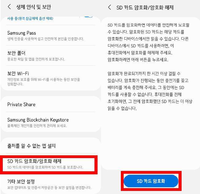 SD카드 암호화, 출처=IT동아