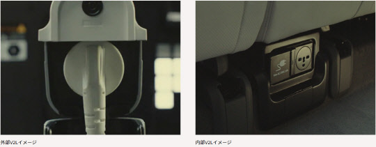 일본어로 소개된 아이오닉 5의 V2L 기능.<현대차 일본 홈페이지>