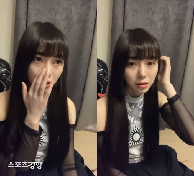 권민아는 이날 방송에서 문재인 대통령을 여러 차례 언급하며 불안한 현 심경을 고백했다. 인스타그램 라이브 캡처