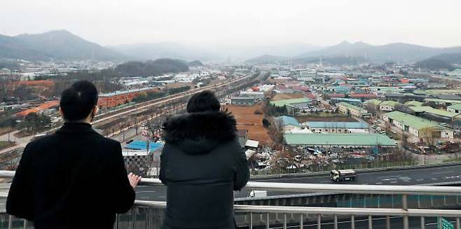 3기 신도시가 들어설 경기 하남시 천현동, 교산동, 춘궁동 일대 모습. 2018년 12월 이 지역이 3기 신도시로 지정되기 전 토지 거래량이 급증해 개발 정보가 사전 유출된 것 아니냐는 의혹이 제기되고 있다. /장련성 기자