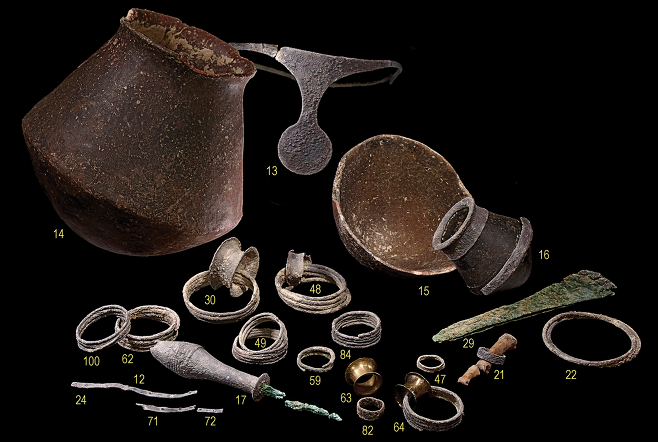 무덤에서 발견된 부장품은 대부분 값비싼 은으로 만들어졌거나 장식됐다.