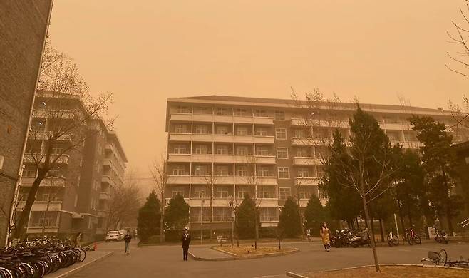 15일 낮 촬영된 베이징 대학 캠퍼스 모습