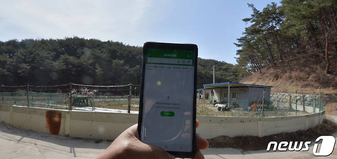 경북 포항 시내에서 불과 300m도 떨어지지 않은 곳에서 특정 회사의 휴대폰 신호가 잡히지 않아 시민들이 불편을 겪고 있는 것으로 확인됐다.  2021.3.16 © 뉴스1 최창호 기자