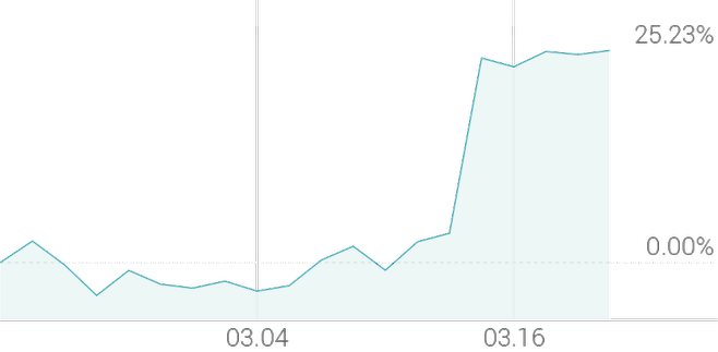 1개월 등락률 +24.94%