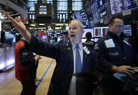 뉴욕증권거래소(NYSE)의 주식 중개인. /AP=연합뉴스