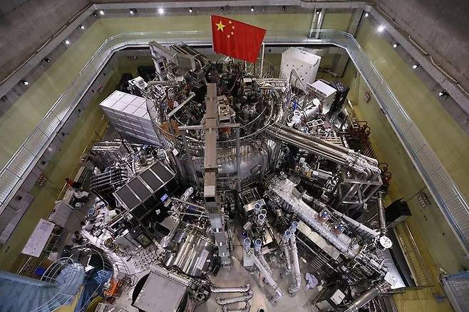 중국 바이두에서 인공 태양 이미지 캡쳐.