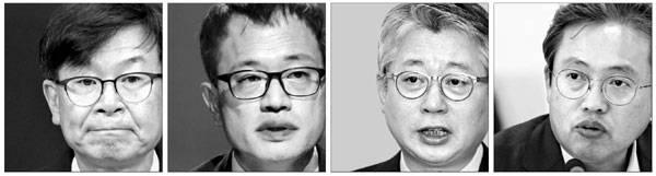 김상조 전 청와대 정책실장에 이어 박주민·조응천·송기헌 더불어민주당 의원(왼쪽부터) 등이 임대차법 시행 전에 본인 소유 아파트 임대료를 대폭 올린 사실이 드러났다. 특히 이들은 언론이 `법 시행 후 집주인들이 이렇게 대처할 것이고 그러면 결국 세입자가 힘들게 된다`는 부작용에 대해 예측한 내용을 그대로 행동에 옮긴 점이 눈에 띈다.  [사진 = 매경DB·연합뉴스]