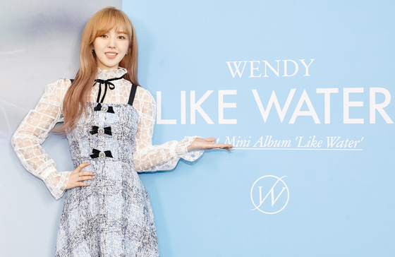 Red Velvet's Wendy poses during an online press conference ahead of the release of her debut solo album on Monday. [SM ENTERTAINMENT]
