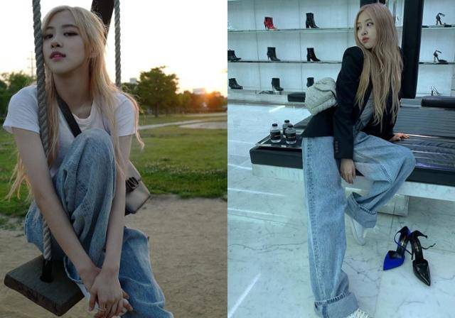 로제의 또 다른 애정템은 명품 패션 브랜드 A사의 청바지다. 로제 SNS