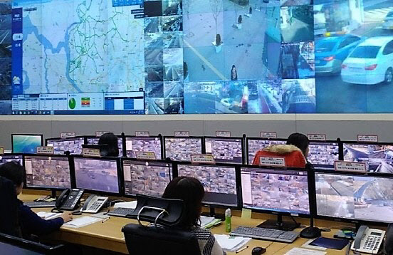 CCTV 통합관제센터.(사진=파주시 제공)