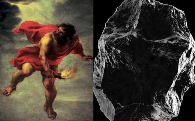 희귀 금속 중 하나로 분류되는 '프로메튬'(오른쪽)의 이름은 프로메테우스에서 따온 것이다. 과학자들은 희귀 금속이 프로메테우스의 불처럼 인류의 문명을 바꿀 에너지원이 될 거라 말한다. 갈라파고스 제공