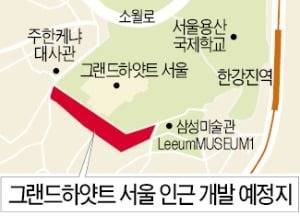 그랜드하얏트서울 호텔 인근 개발예정지. /자료=한국경제신문 DB.