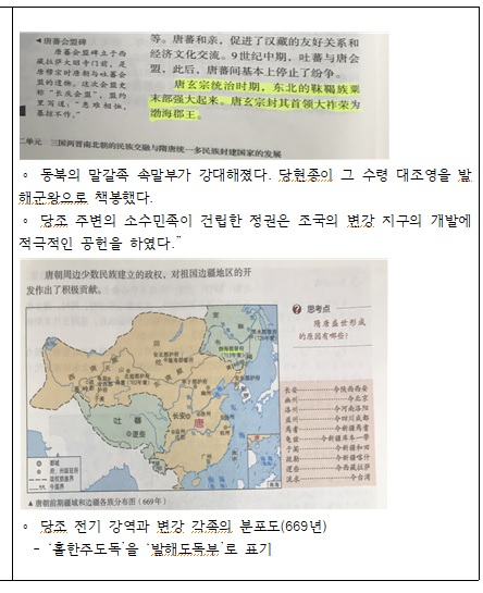 발해사를 중국사로 왜곡한 중국 교과서. /자료제공=동북아역사재단