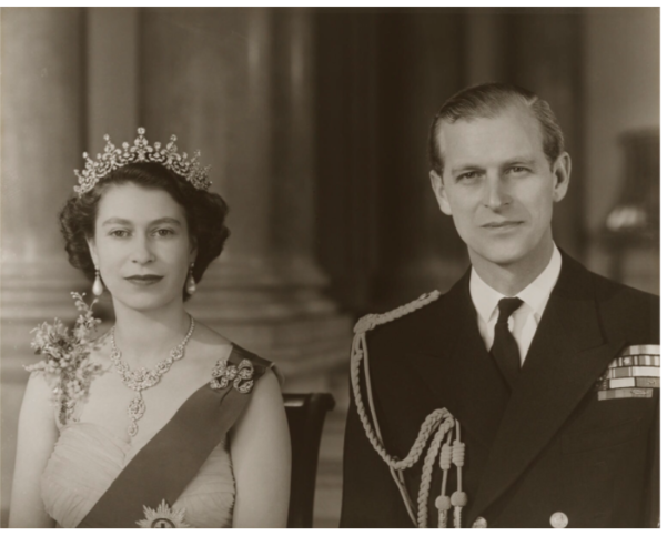 엘리자베스 2세 여왕(왼쪽)과 그의 남편 필립공(에딘버러 공작)의 젊은 시절. 필립공은 9일 99세의 나이에 타계했다./내셔널 포트레이트 갤러리