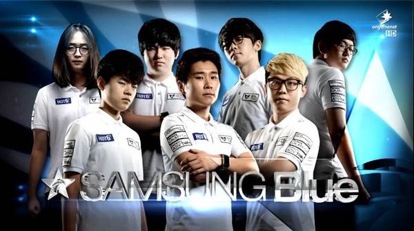 삼성 갤럭시 블루, 사진=OGN 영상 캡처