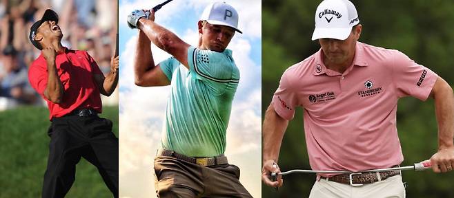 타이거 우즈나 브라이슨 디섐보, 케빈 키스너(왼쪽부터)는 ‘궁즉변 변즉통(窮則變, 變則通)’이라는 주역의 원리를 실천하고 있는 혁신가들이다.우즈 홈페이지·디섐보 트위터·AFP|연합뉴스 제공