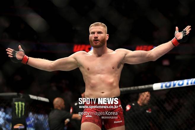 ▲ 챔피언 얀 블라코비치는 지난달 이스라엘 아데산야를 이기고 타이틀 1차 방어에 성공했다.