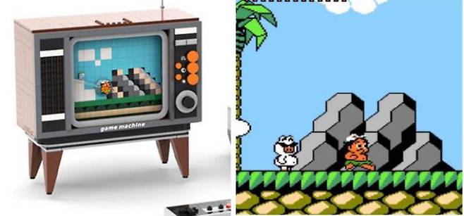 (중국에서 나온 짝퉁 레고. 슈퍼마리오 대신 모험도 캐릭터가 등장한다)