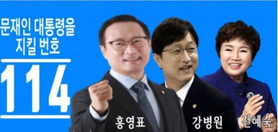 일부 반(反)이재명 성향 극렬 권리당원들이 당원 게시판에 올린 114 투표 캠페인 홍보 이미지. 더불어민주당 홈페이지 캡처