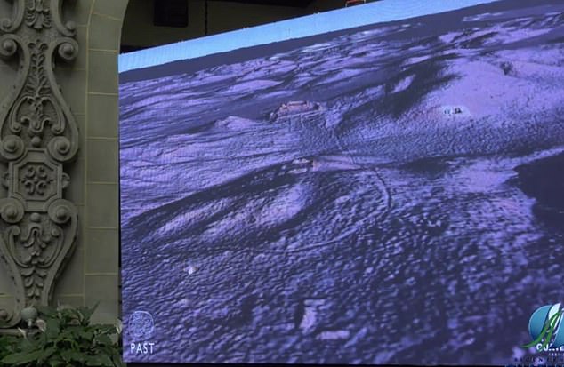 과테말라 고고학자들은 지난주 기자회견을 통해 티칼에서 발견된 대사관으로 추정되는 건물 시설을 보여주는 레이더 이미지를 공개했다.