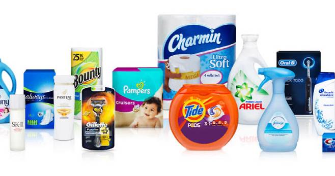 세계적인 소비재업체 프록터앤드갬블(P&G)의 주요 브랜드들. (출처=P&G, CNBC)