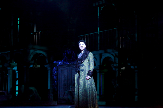Musical ″Phantom,″ featuring Kai, pictured above, is currently being staged at the Charlotte Theater in southern Seoul. [EMK COMPANY]