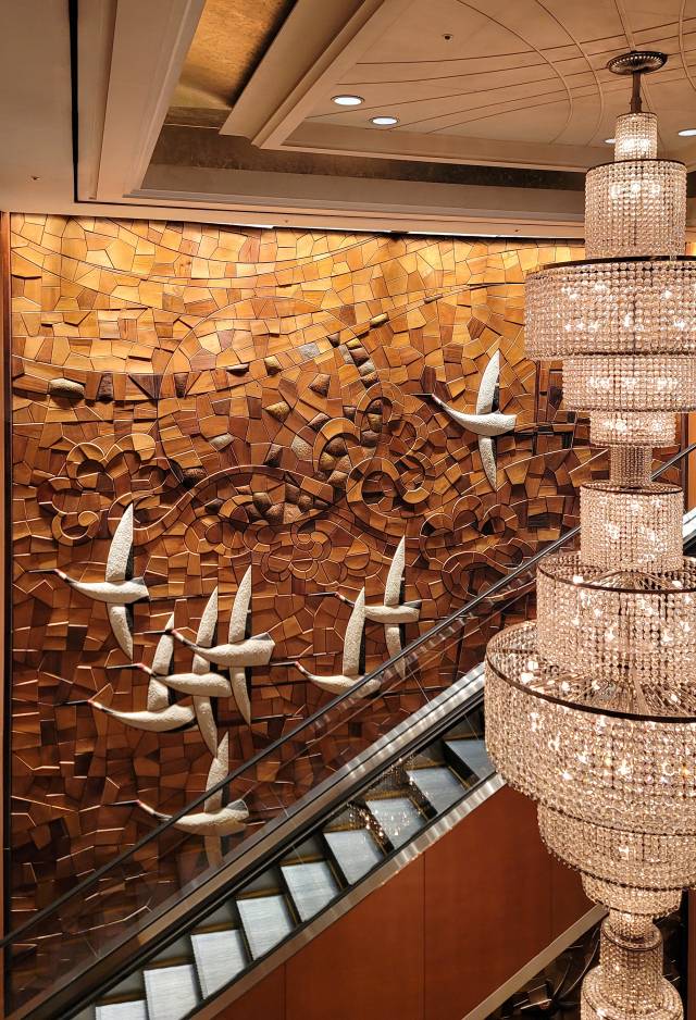 연회장으로 향하는 3층에서 내려다본 백태원 '장생도'