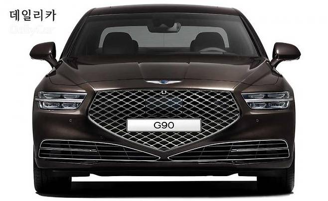 2019년에 페이스 리프트 된 제네시스 G90 </figcation>