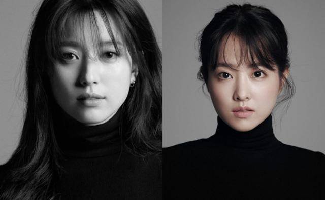 최근 배우들이 선호하는 '목폴라 프로필 사진'을 선보인 배우 한효주(왼쪽)와 박보영. BH엔터테인먼트 제공