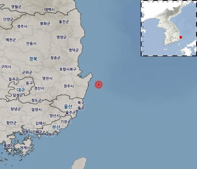 지진 발생 지점. (기상청 제공) 2021.05.04