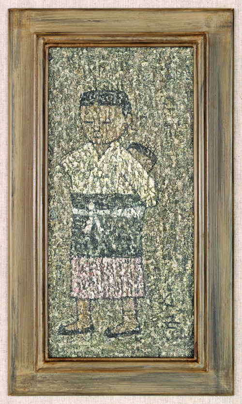 강원도 양구 박수근미술관의 박수근 작 '아기 업은 소녀'(34.3×17㎝, 합판에 유채, 1962년). 박수근미술관 제공