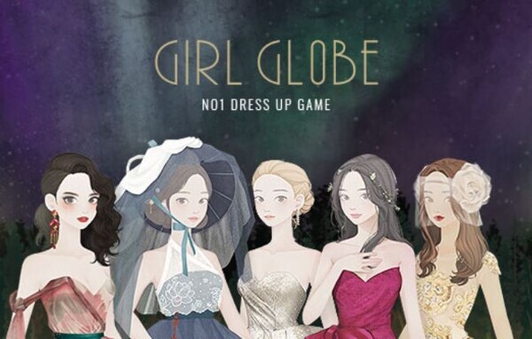 [모바일 드레스업 게임 '걸 글로브(GIRL GLOBE)'가 구글플레이 시뮬레이션 장르 인기 1위에 올랐다.]
