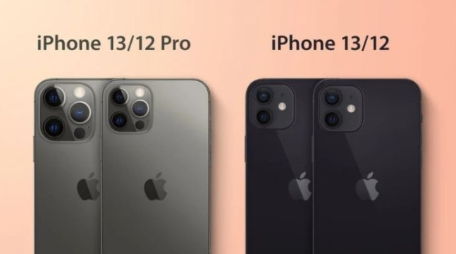 아이폰13과 아이폰12 후면 카메라 모듈 크기 비교 /사진=맥루머스