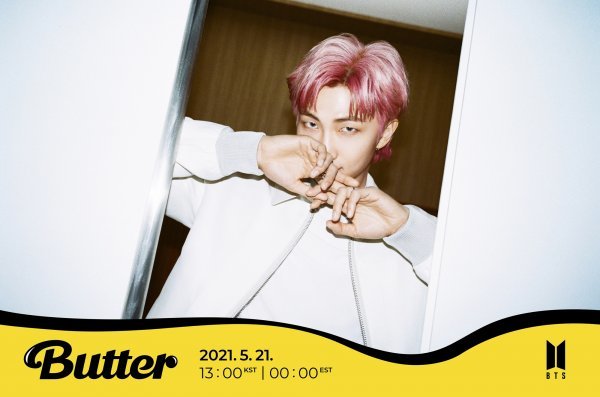 A member-specific Teaser photo of BTS new digital single Butter has been released; the first runners are Jungkook and RM.Jungkook, who cut off the first tape of individual Teaser photos, is staring at the camera in an oblique posture with his hand on the elevator door, his purple hair and deep eyes impressive.RM, standing with both arms against the elevator door, also focuses on the eyes of those who see it with intense eyes.Both photos are posters with the release date and time of the sound source along with the new song title Butter at the bottom, just like the previous group Teaser Photo.BTS will release a teaser photo for each member of Butter in turn following Jungkook and RM.Concept clips for each member, which show the promotion schedule of Butter, concept clip Teaser poster, colorful lighting and unique shooting techniques, were released sequentially, raising expectations for new songs.On the other hand, BTS will release a new digital single Butter of a light dance pop genre to the world at the same time.