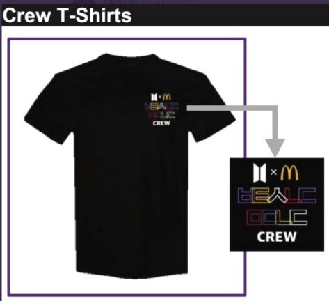 미국 패션매체 SAINT 트위터 계정에 공개된 맥도날드 크루 티셔츠. 사진 트위터