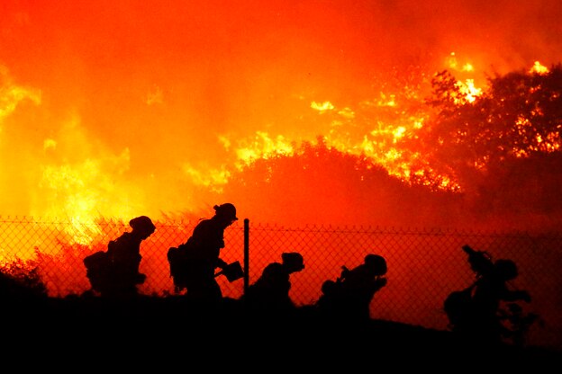 캘리포니아 산불 피해현장의 모습.