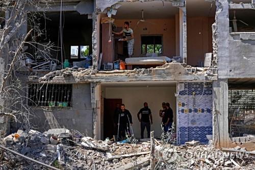 이스라엘의 공격으로 파괴된 가자지구의 건물 [AFP=연합뉴스]