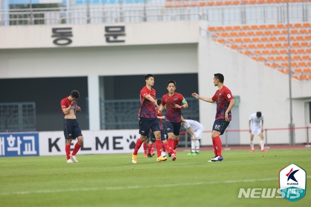 [서울=뉴시스]프로축구 김천 상무 조규성 (사진 = 프로축구연맹 제공)