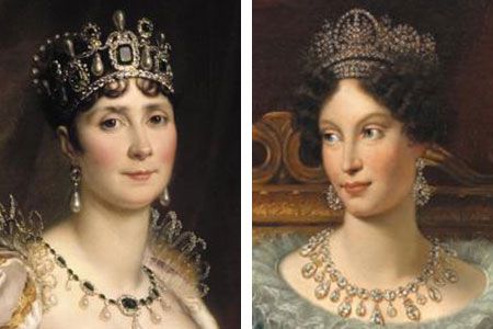 첫 부인 조제핀과 두번째 부인 루이즈 - 나폴레옹의 첫 황후 조제핀(왼쪽)과, 오스트리아 프란츠 2세의 딸인 두 번째 황후 마리 루이즈. /위키피디아