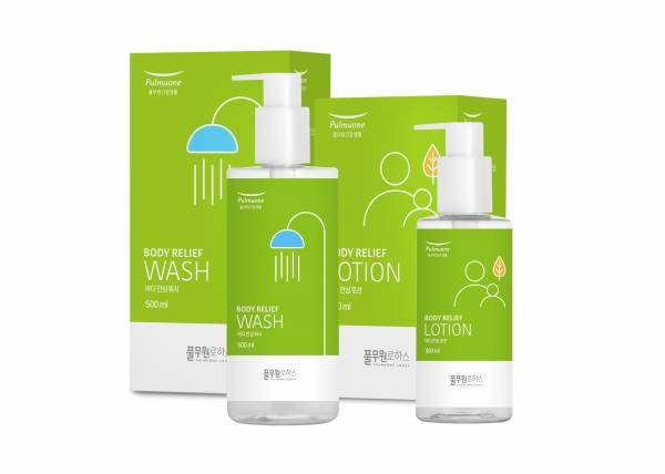 착한 성분으로 아이와 어른 모두 안심하고 사용할 수 있는 풀무원로하스 '바디 안심 워시(왼쪽)·로션(오른쪽)' 2종. ⓒ풀무원건강생활