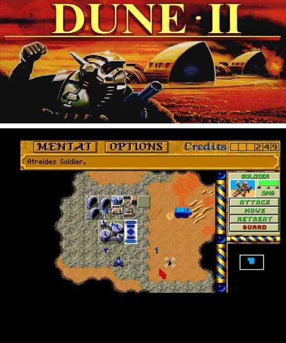 (듄2 플레이화면과 이미지)