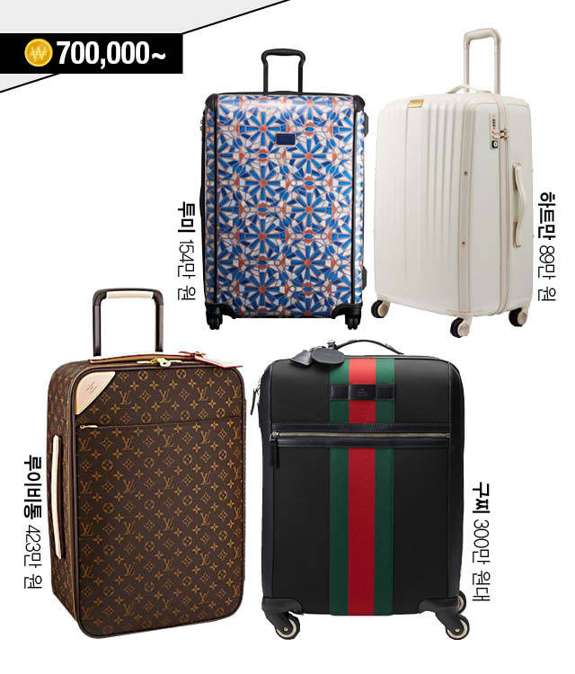 출처: louisvuitton.com, tumi.co.kr, hartmannmall.com, gucci.com