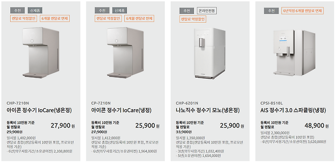 출처: (점점 비중이 커지는 정수기 렌털 시장 ⓒ제품 코웨이)