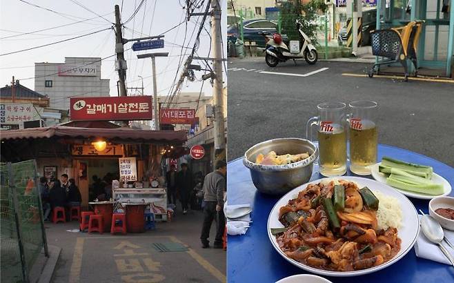 출처: 왼쪽 : 미갈매기살 @sasayanjpn / 오른쪽 : 꼬랑치킨 @jang_628
